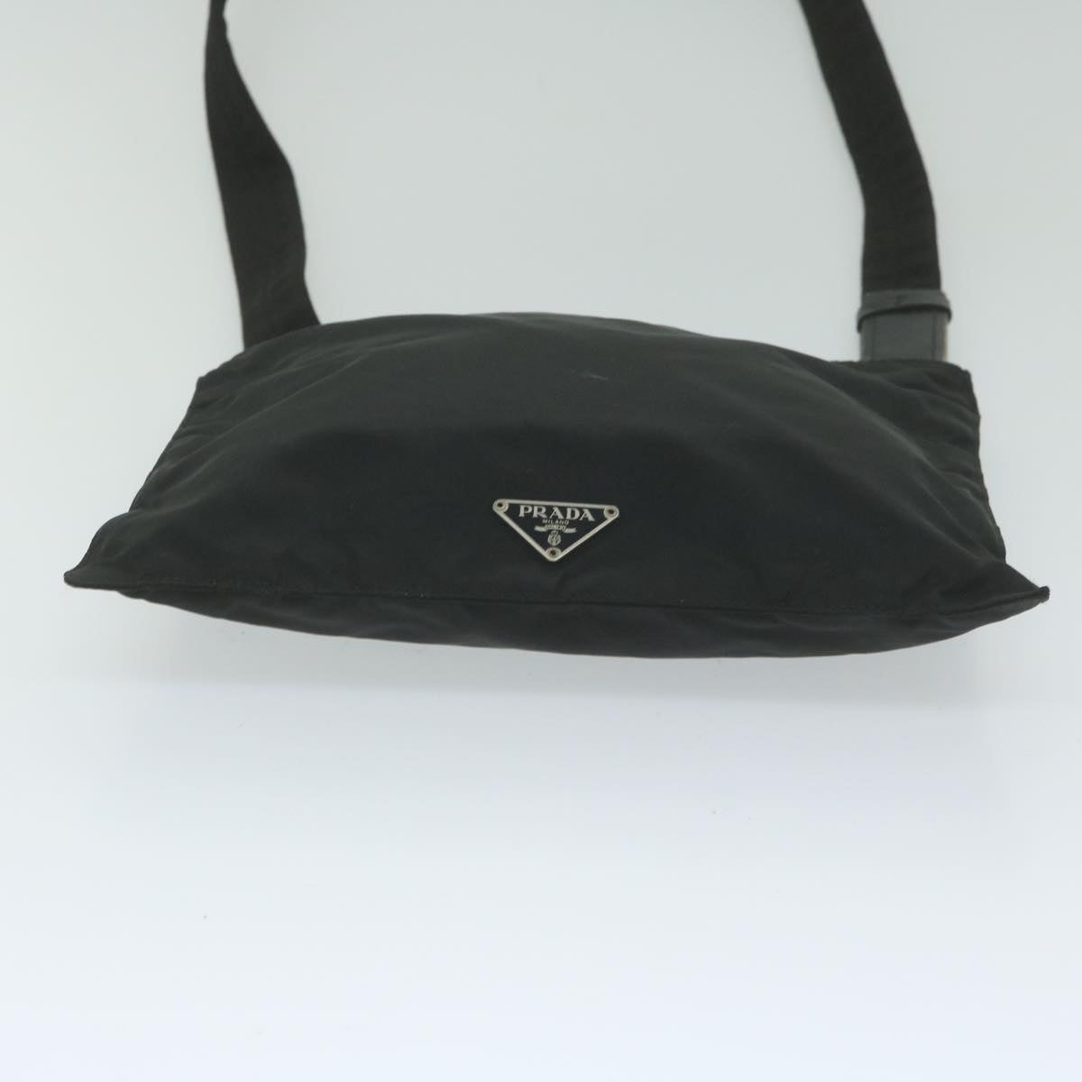 PRADA Shoulder Bag Nylon Black Auth 61011