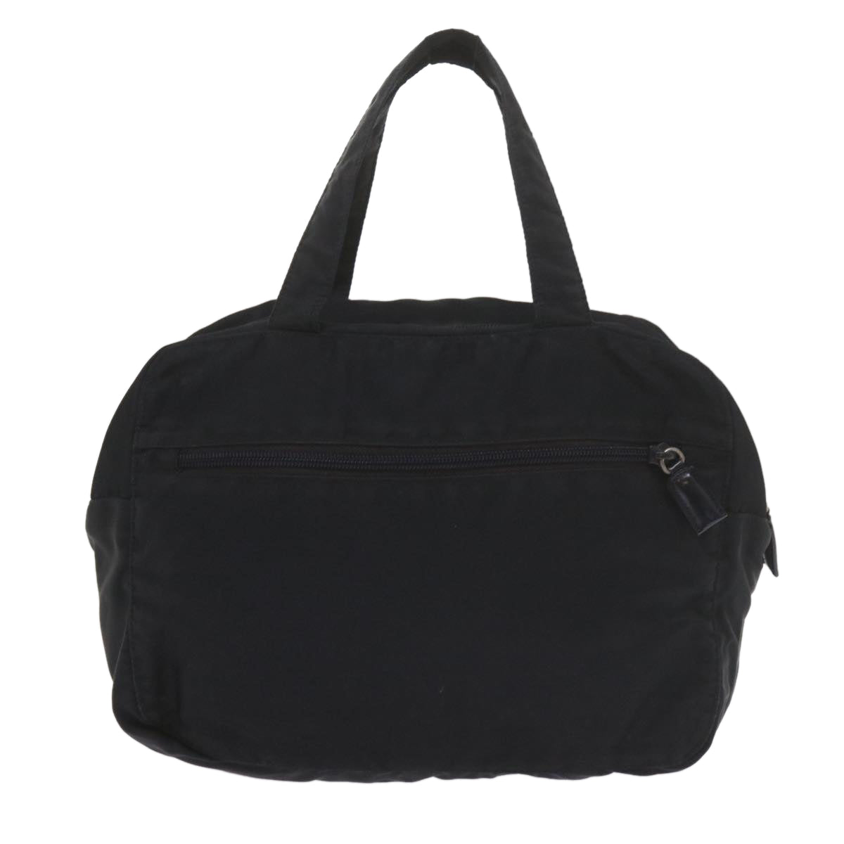 PRADA Hand Bag Nylon Black Auth 61014