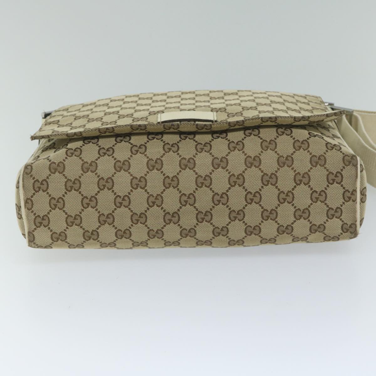 GUCCI GG Canvas Shoulder Bag Beige 146236 Auth 61032