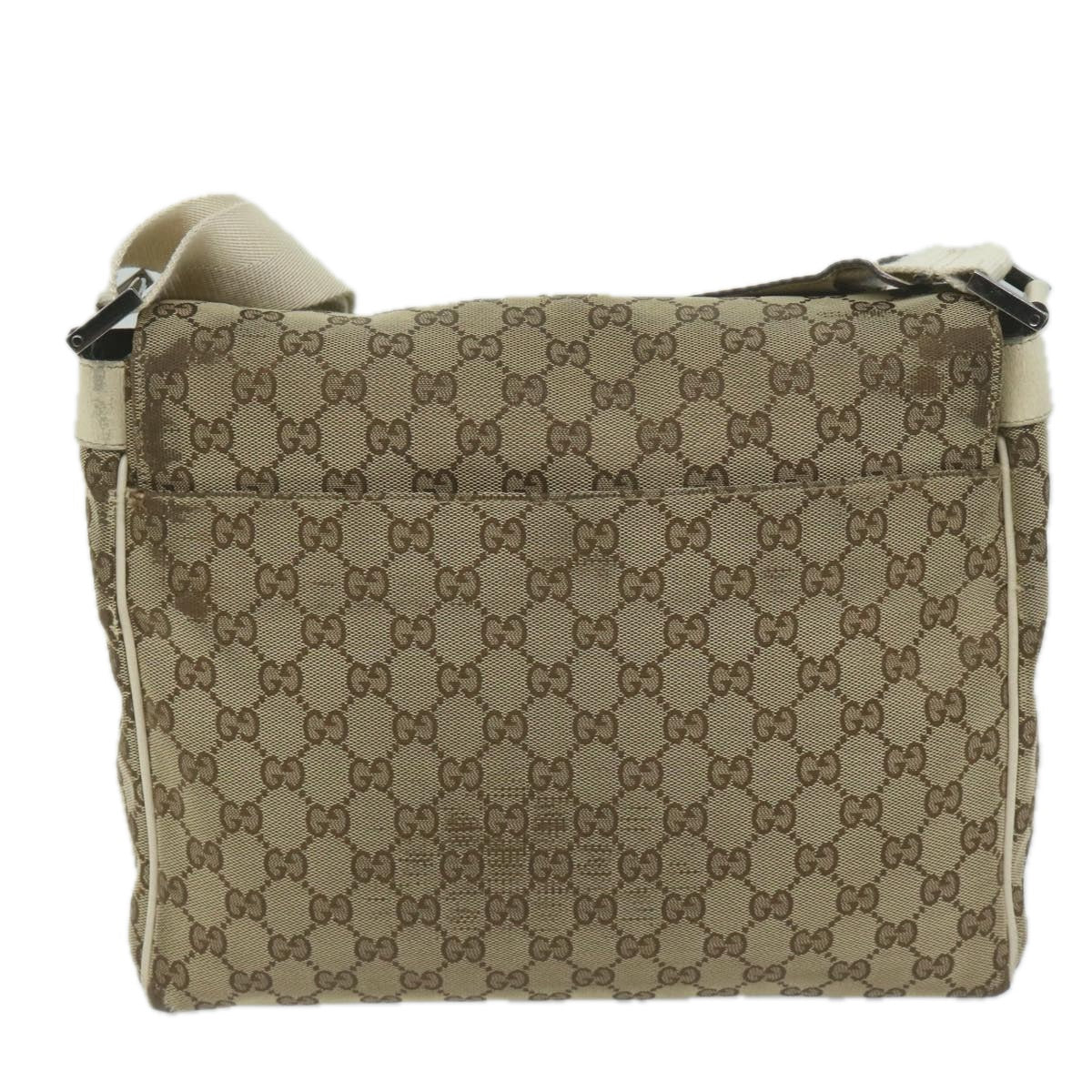 GUCCI GG Canvas Shoulder Bag Beige 146236 Auth 61032 - 0