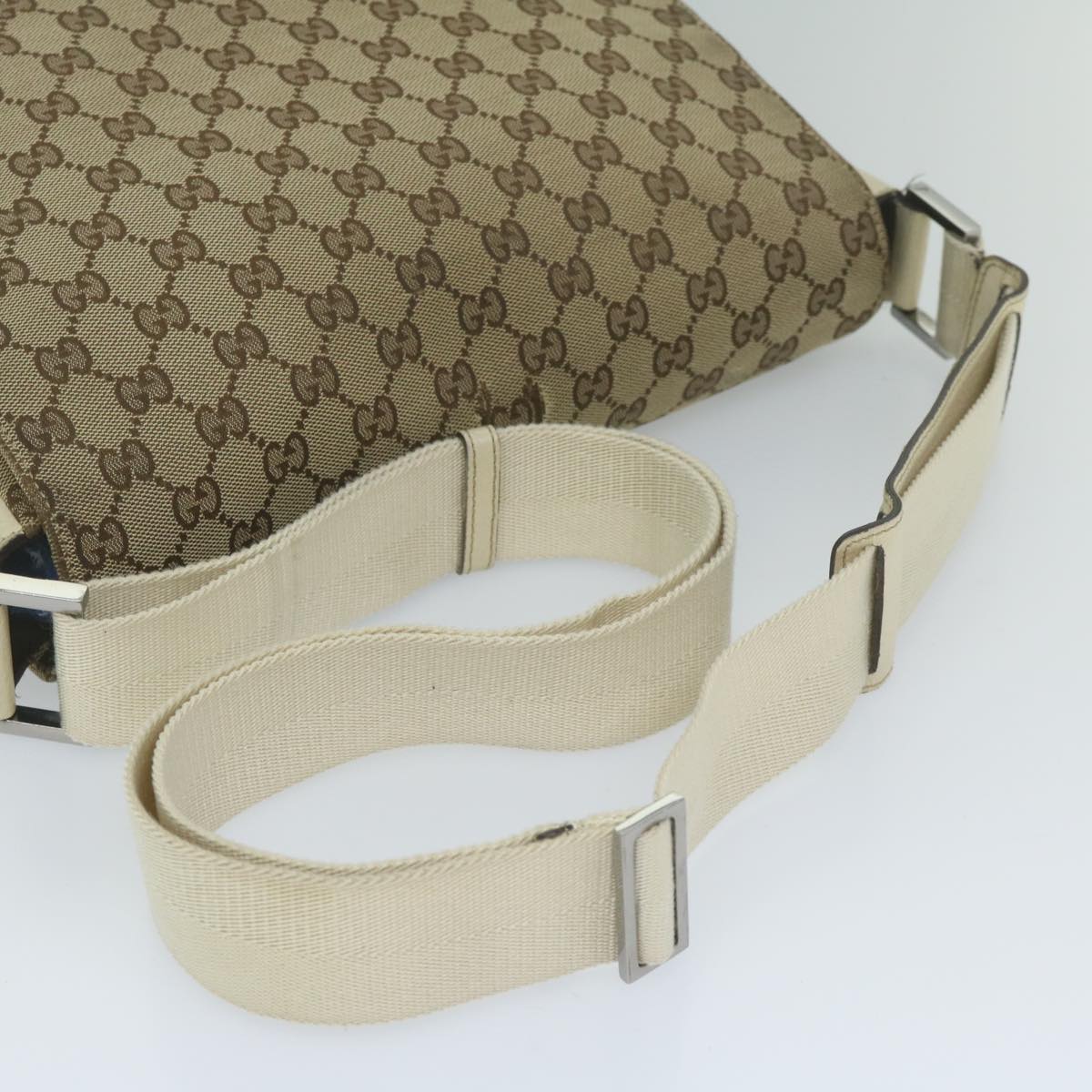 GUCCI GG Canvas Shoulder Bag Beige 146236 Auth 61032