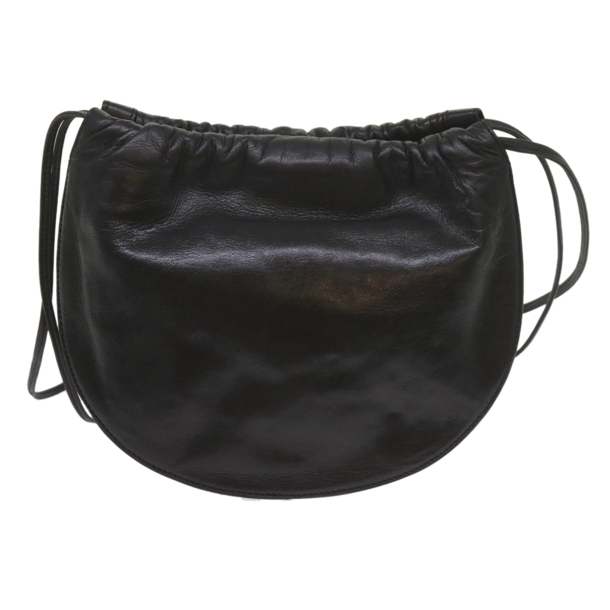 LOEWE Shoulder Bag Leather Black Auth 61043 - 0