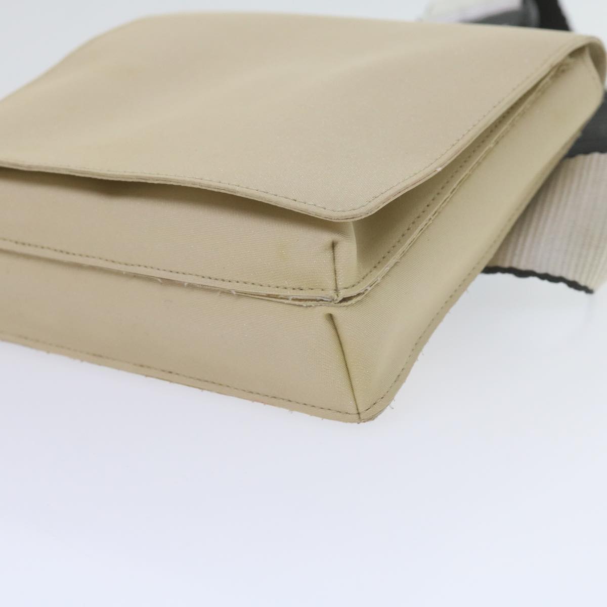 CHANEL Waist bag PVC Leather Beige CC Auth 61070