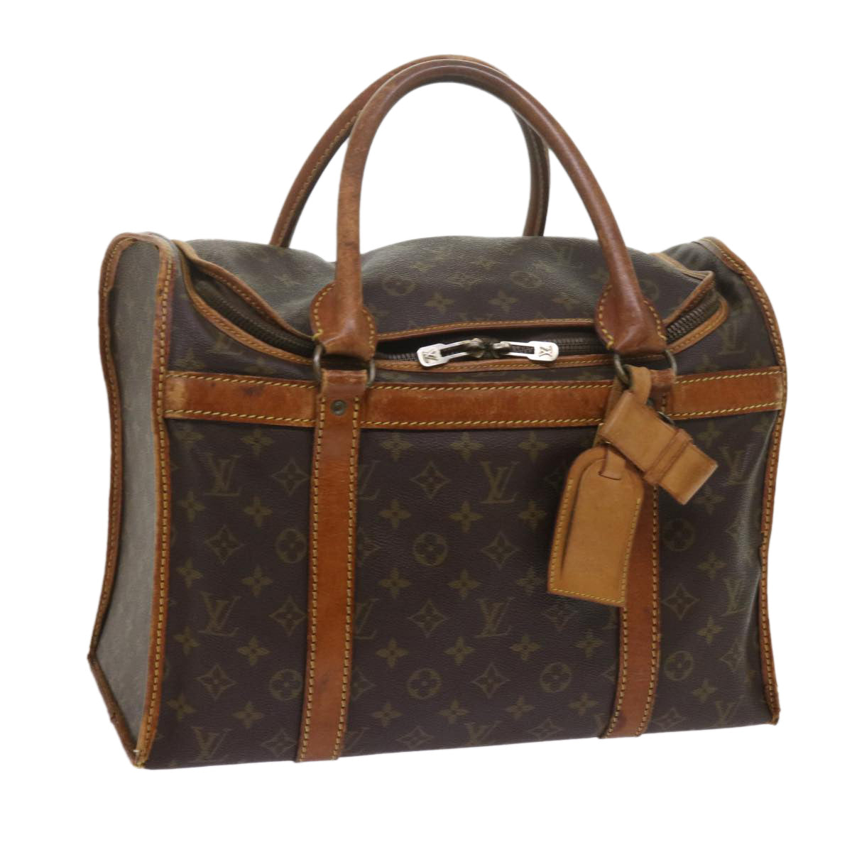 LOUIS VUITTON Monogram Sac Shan 40 Pet Carry Vintage M42024 LV Auth 61117