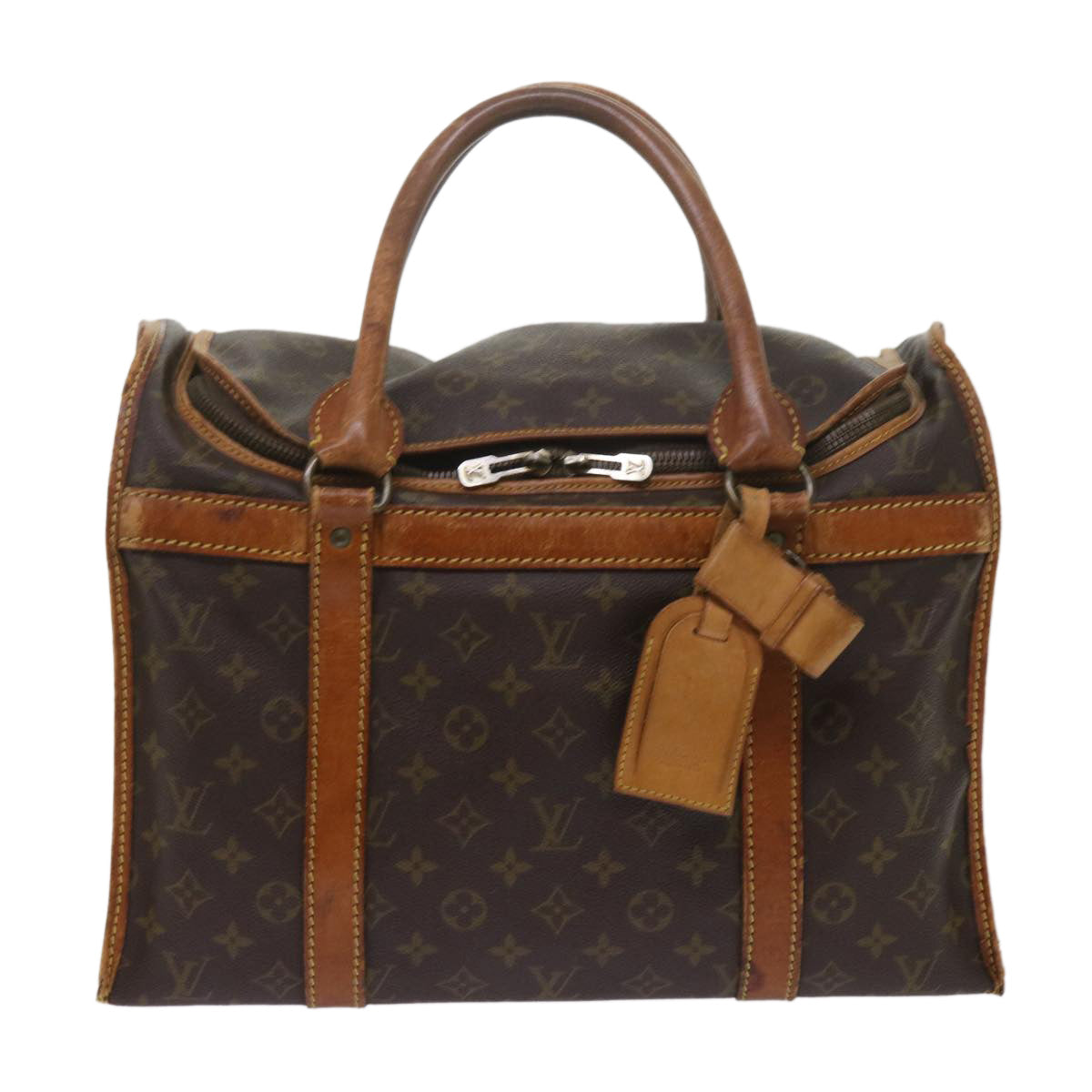 LOUIS VUITTON Monogram Sac Shan 40 Pet Carry Vintage M42024 LV Auth 61117