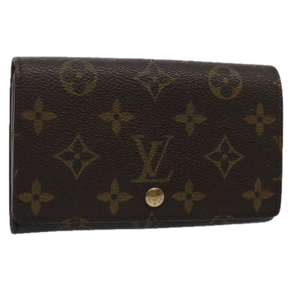 LOUIS VUITTON Monogram Porte Monnaie Billets Tresor Wallet M61730 LV Auth 61137