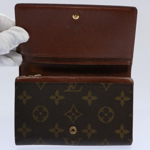 LOUIS VUITTON Monogram Porte Monnaie Billets Tresor Wallet M61730 LV Auth 61137