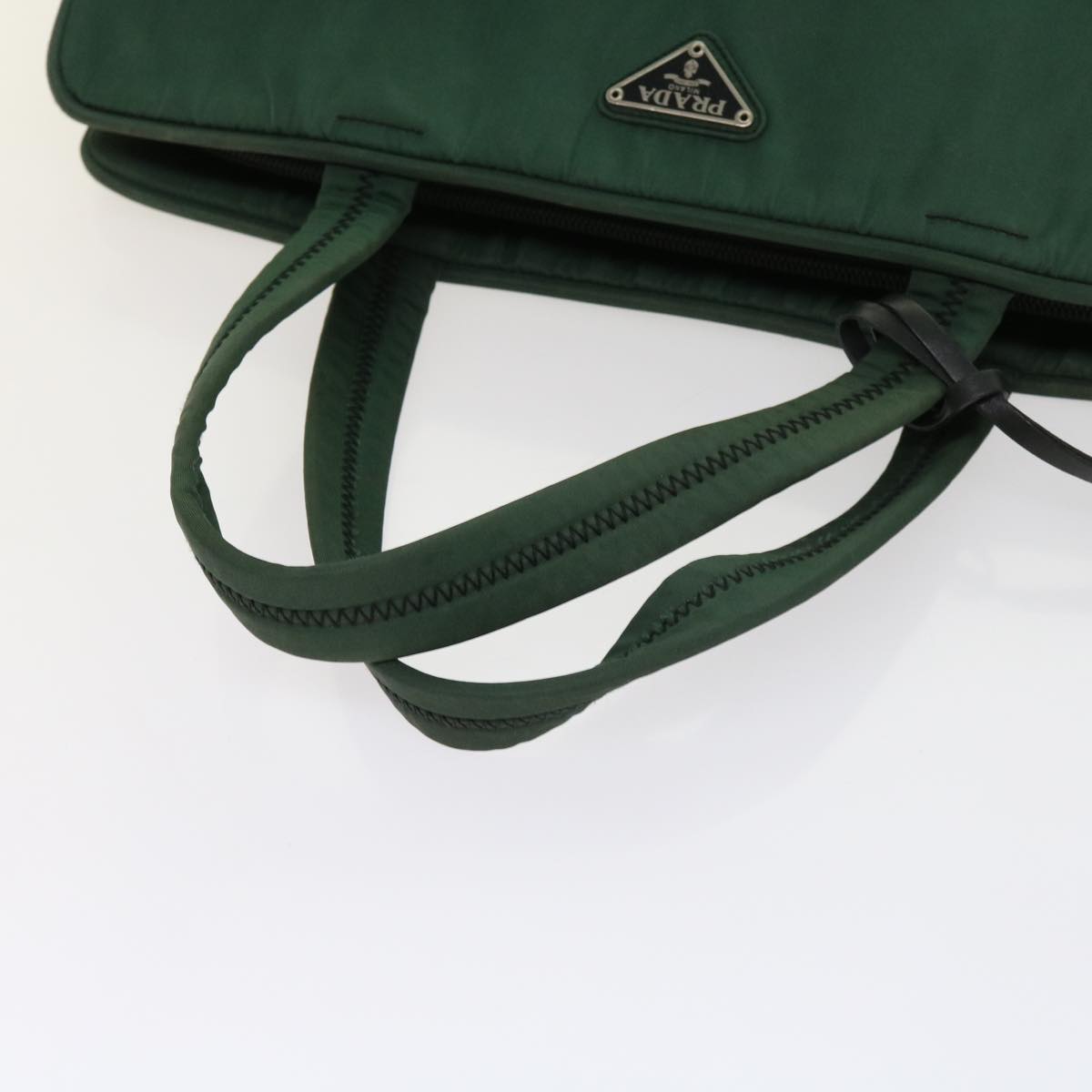 PRADA Pouch Shoulder Bag Nylon 3Set Green Black Auth 61143