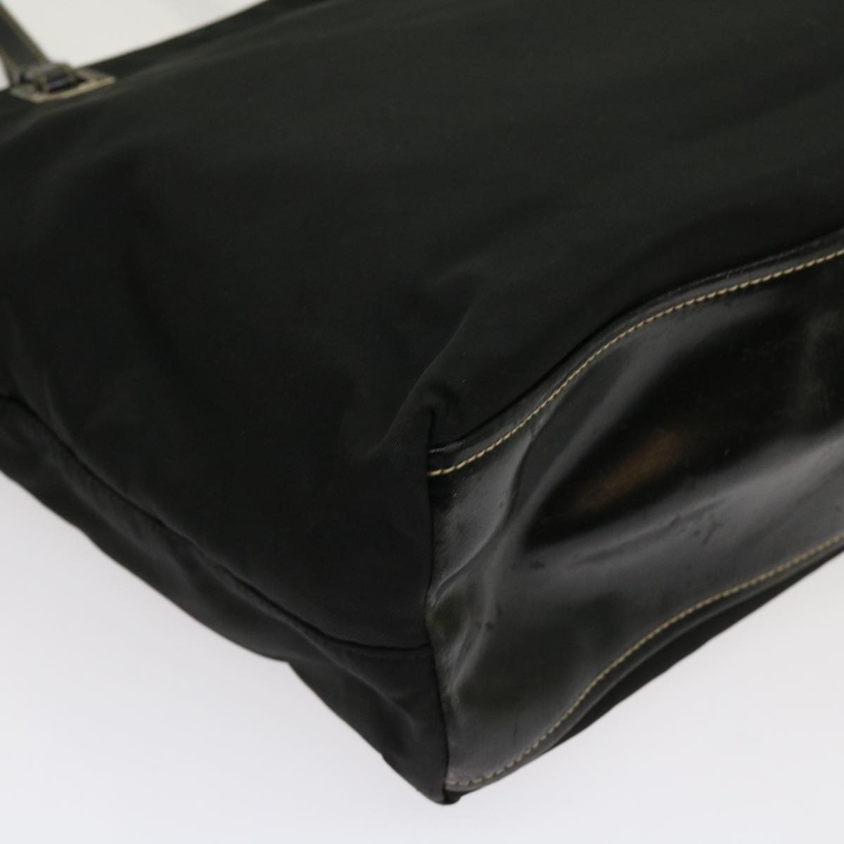 PRADA Tote Bag Nylon Black Auth 61173