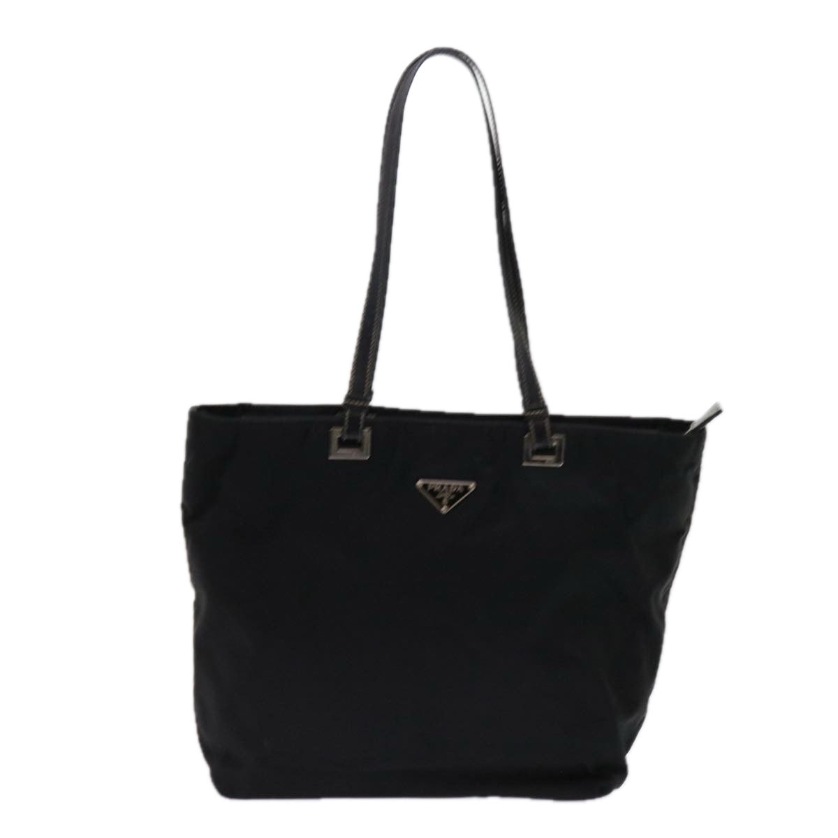 PRADA Tote Bag Nylon Black Auth 61173