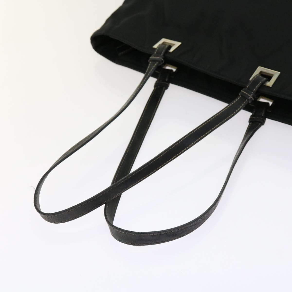 PRADA Tote Bag Nylon Black Auth 61173