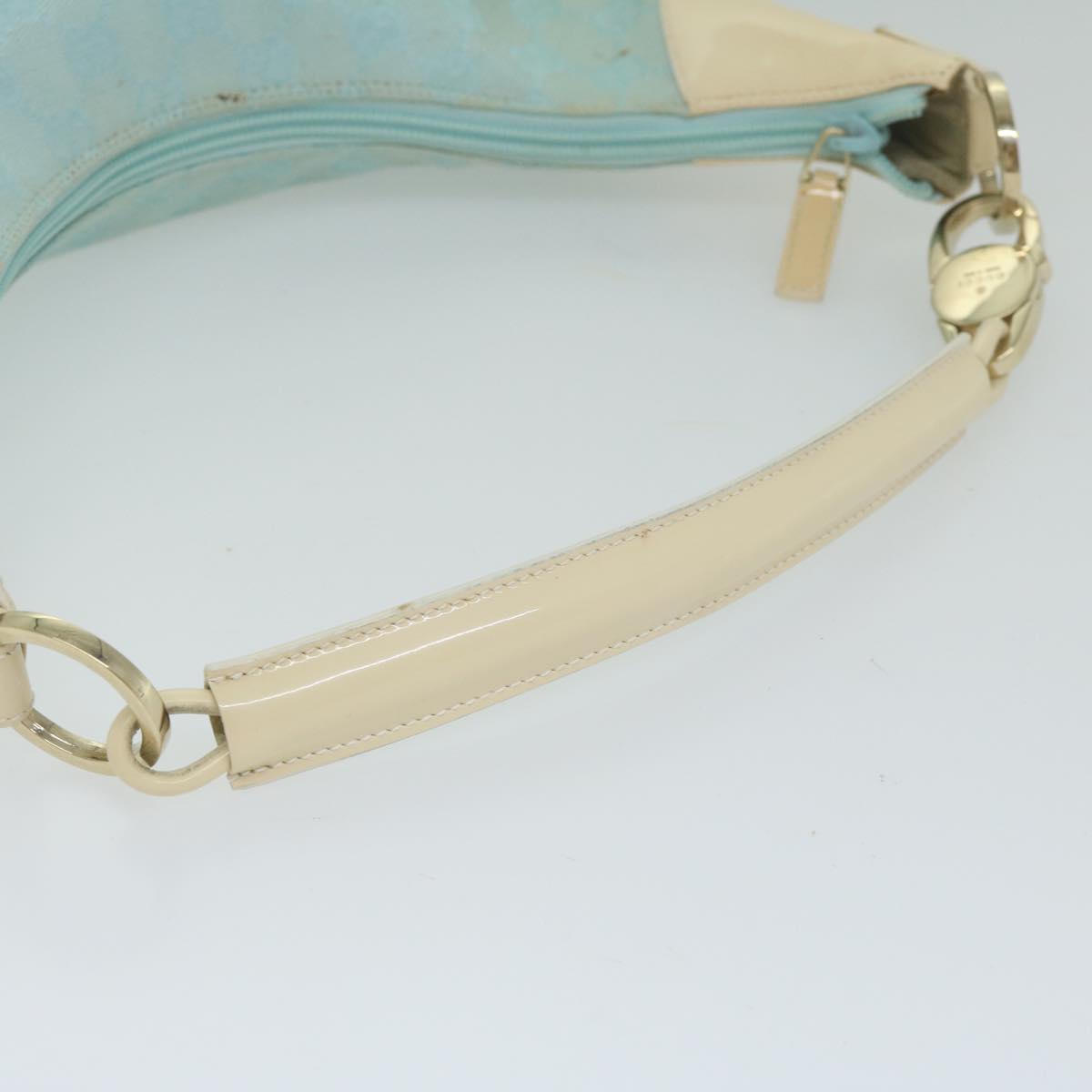 GUCCI GG Canvas Shoulder Bag Turquoise Blue 001 4158 3754 Auth 61197