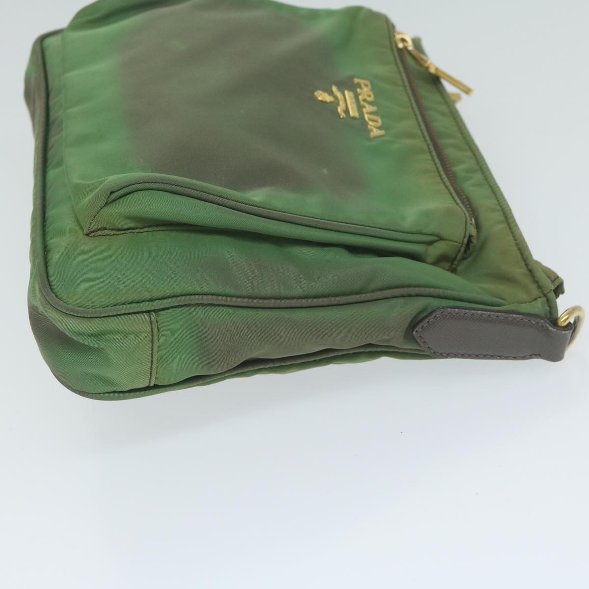 PRADA Shoulder Bag Nylon Green Auth 61234 - 0