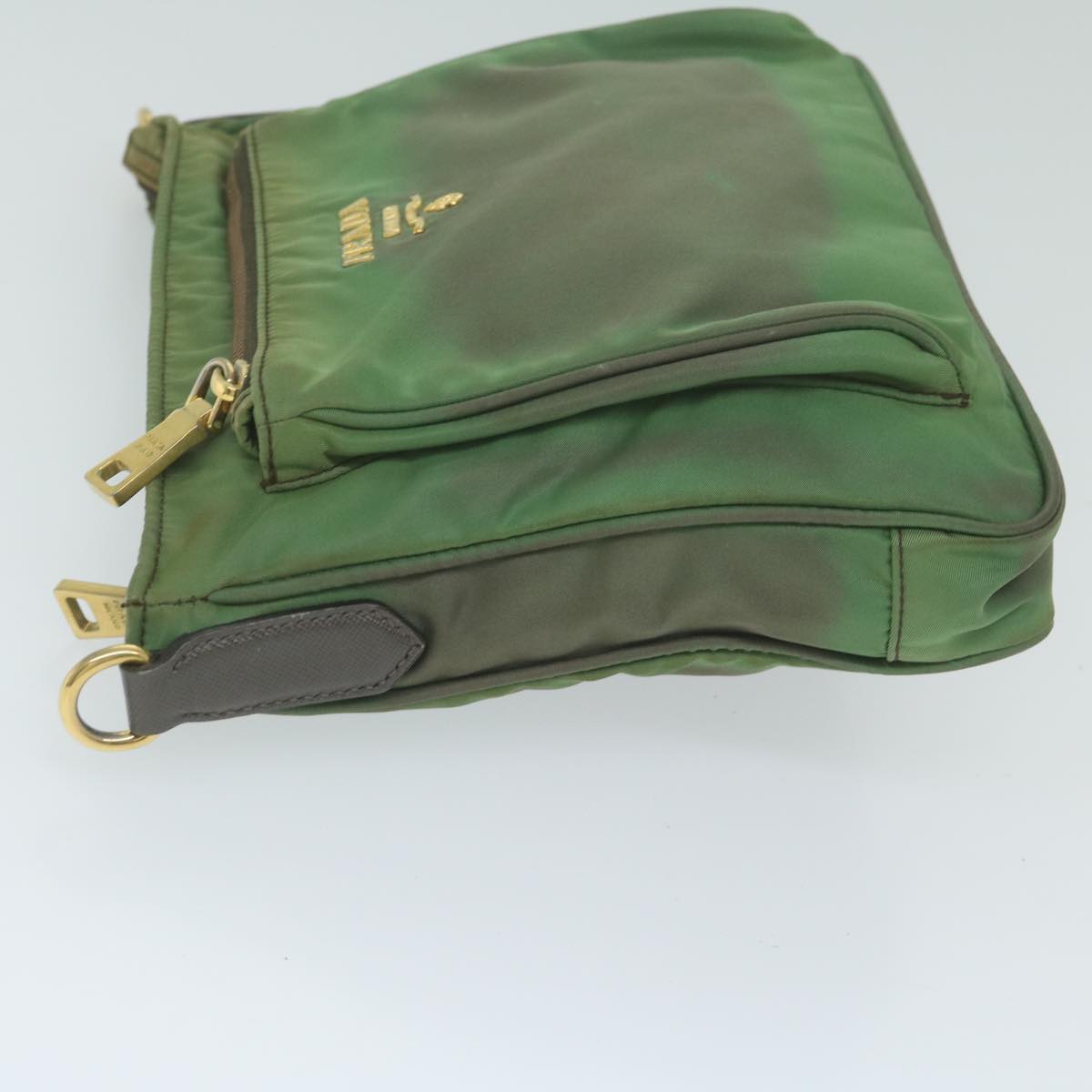 PRADA Shoulder Bag Nylon Green Auth 61234