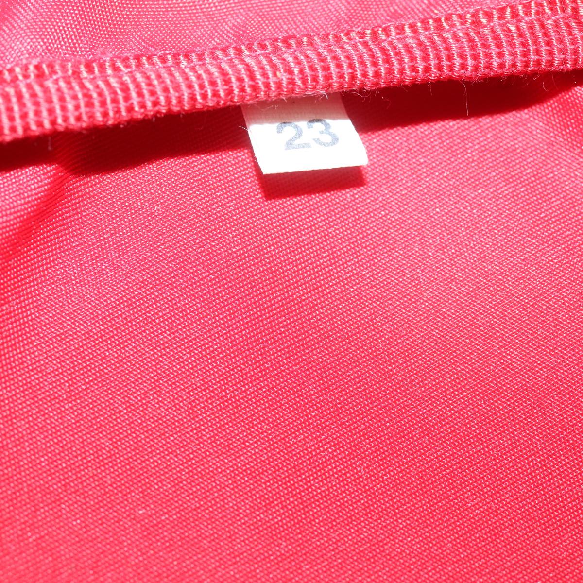 PRADA Vanity Pouch Nylon Red Auth 61242