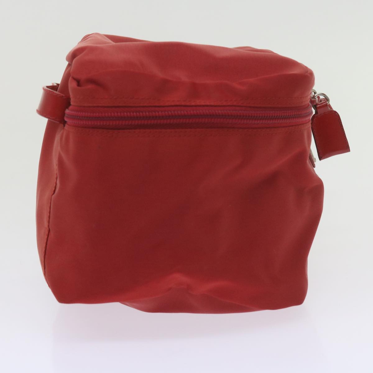 PRADA Vanity Pouch Nylon Red Auth 61242