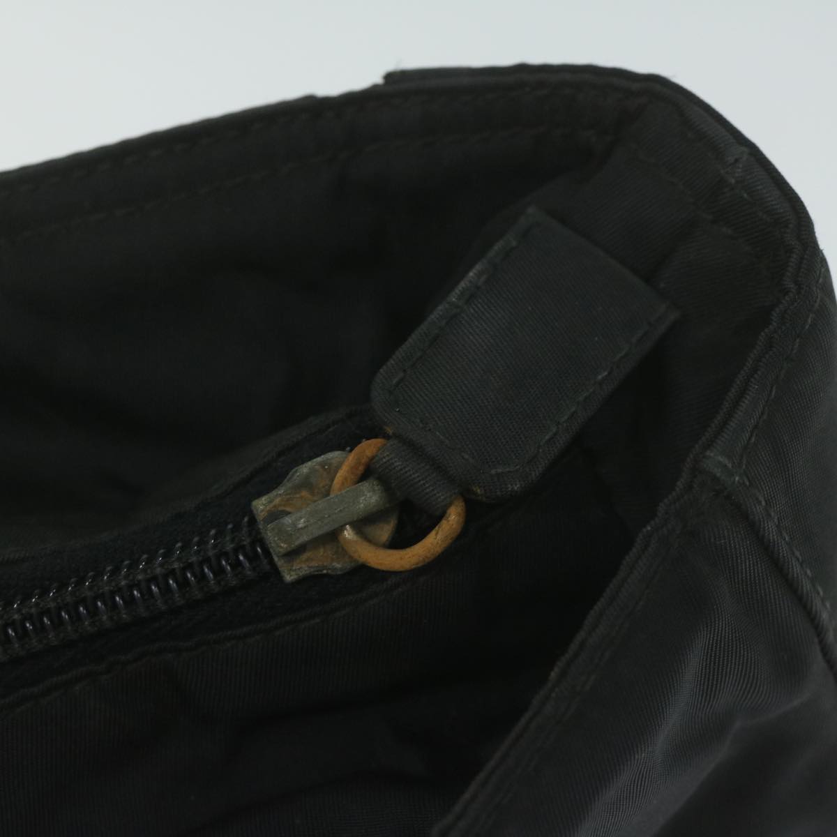 PRADA Tote Bag Nylon Black Auth 61252