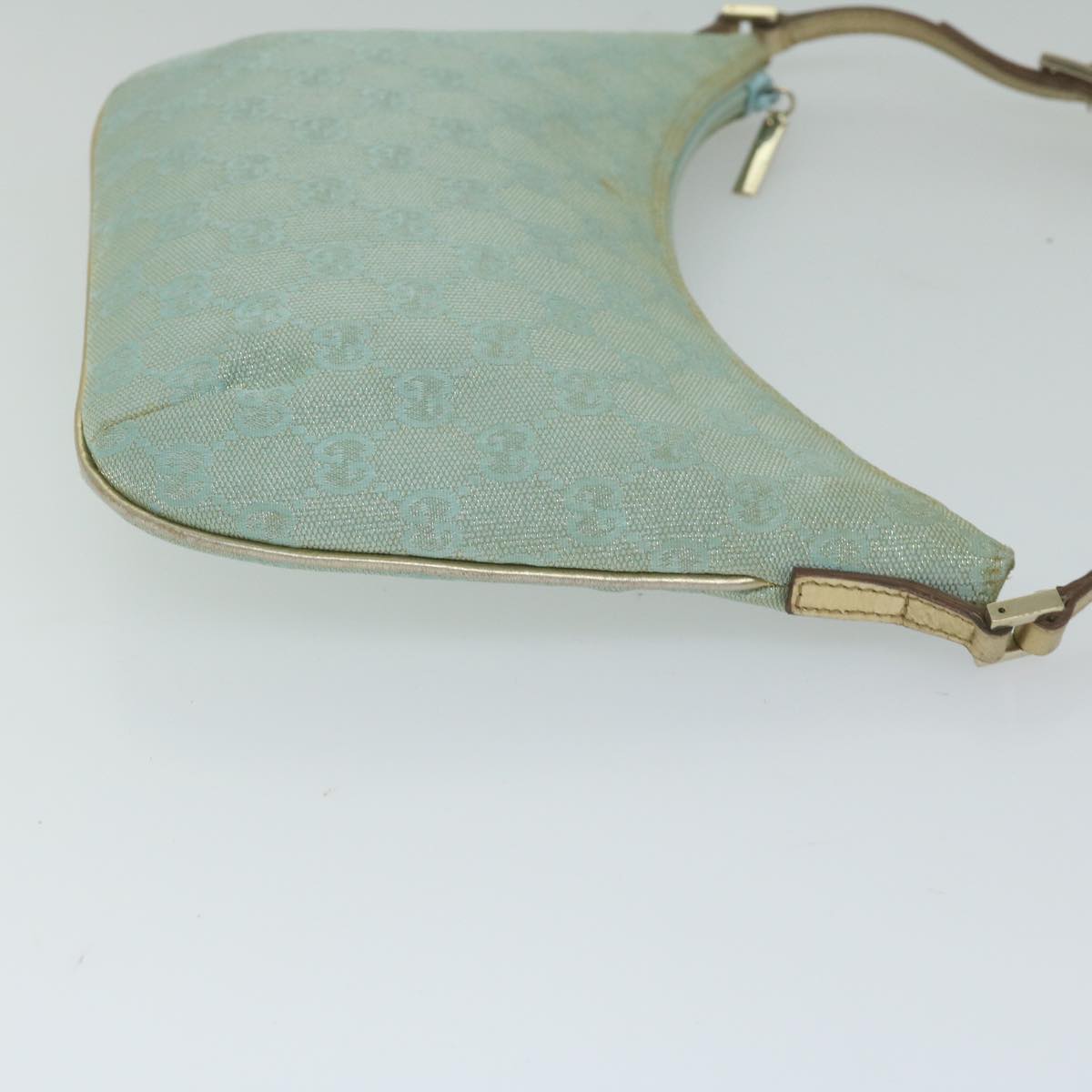 GUCCI GG Canvas Shoulder Bag Light Blue Auth 61257