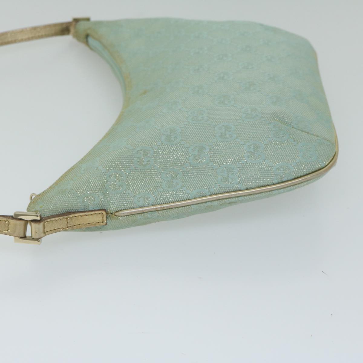 GUCCI GG Canvas Shoulder Bag Light Blue Auth 61257