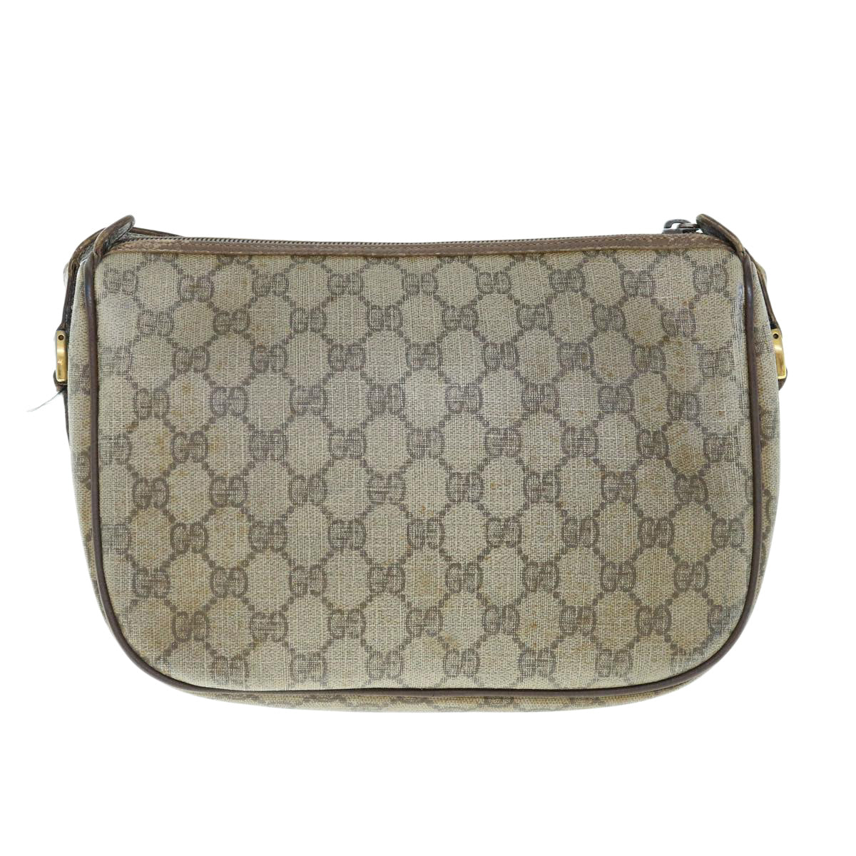 GUCCI GG Supreme Shoulder Bag PVC Leather Beige 001 854 6106 Auth 61277 - 0