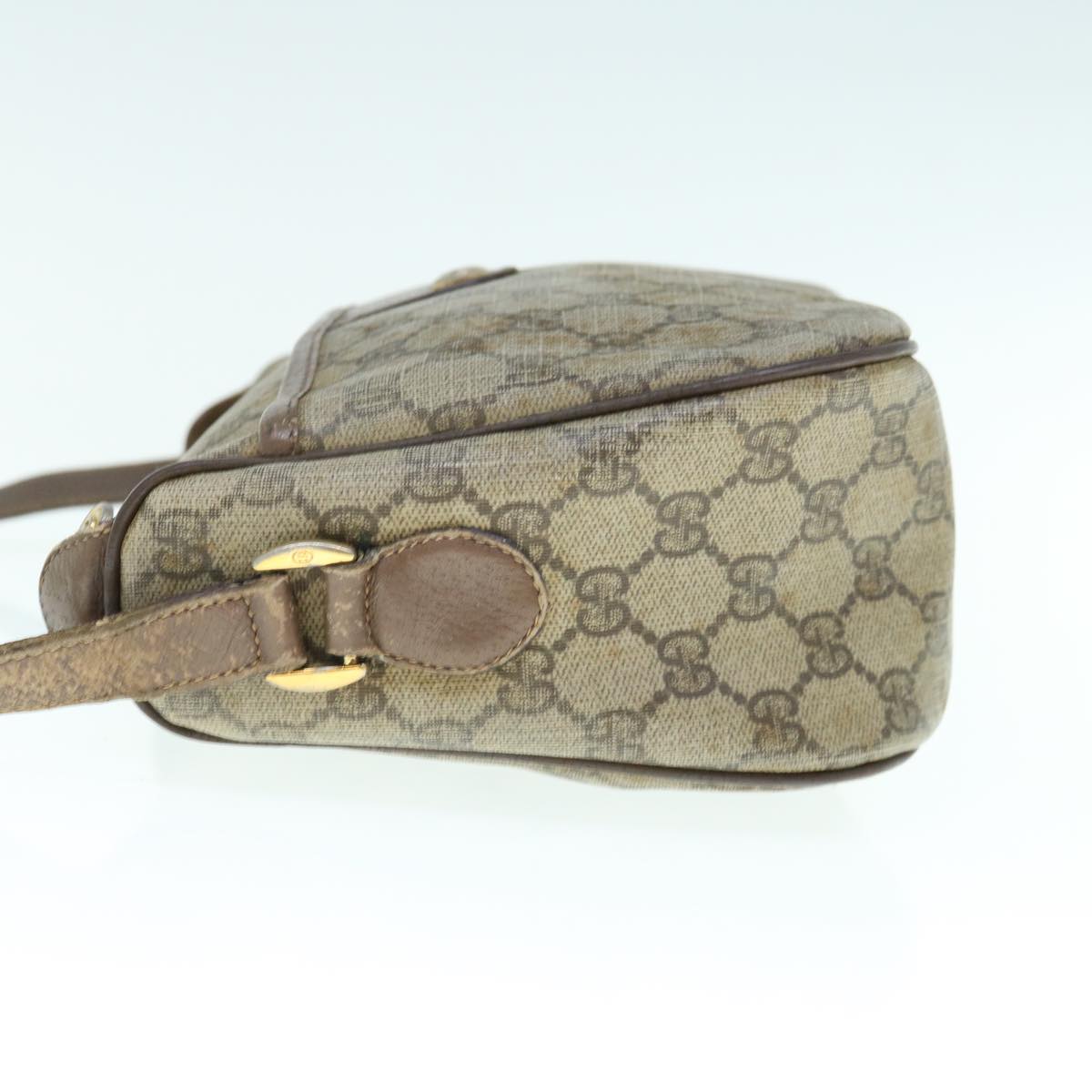 GUCCI GG Supreme Shoulder Bag PVC Leather Beige 001 854 6106 Auth 61277