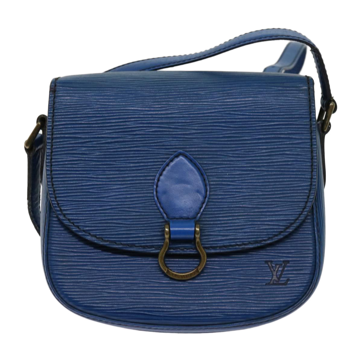 LOUIS VUITTON Epi Saint Cloud PM Shoulder Bag Blue M52195 LV Auth 61278