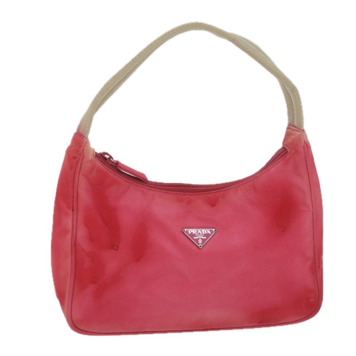 PRADA Hand Bag Nylon Pink Auth 61293