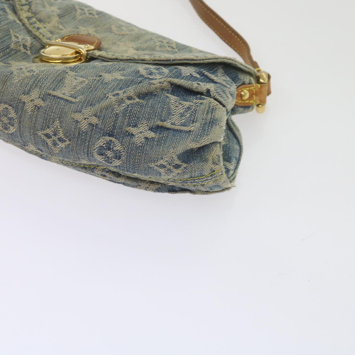 LOUIS VUITTON Monogram Denim Mini Preity Shoulder Bag Blue M95050 Auth 61295