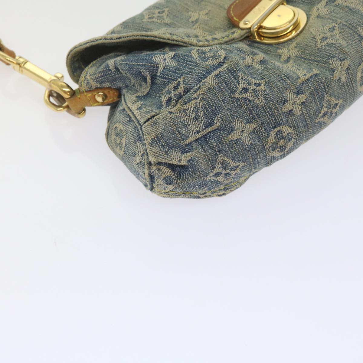 LOUIS VUITTON Monogram Denim Mini Preity Shoulder Bag Blue M95050 Auth 61295