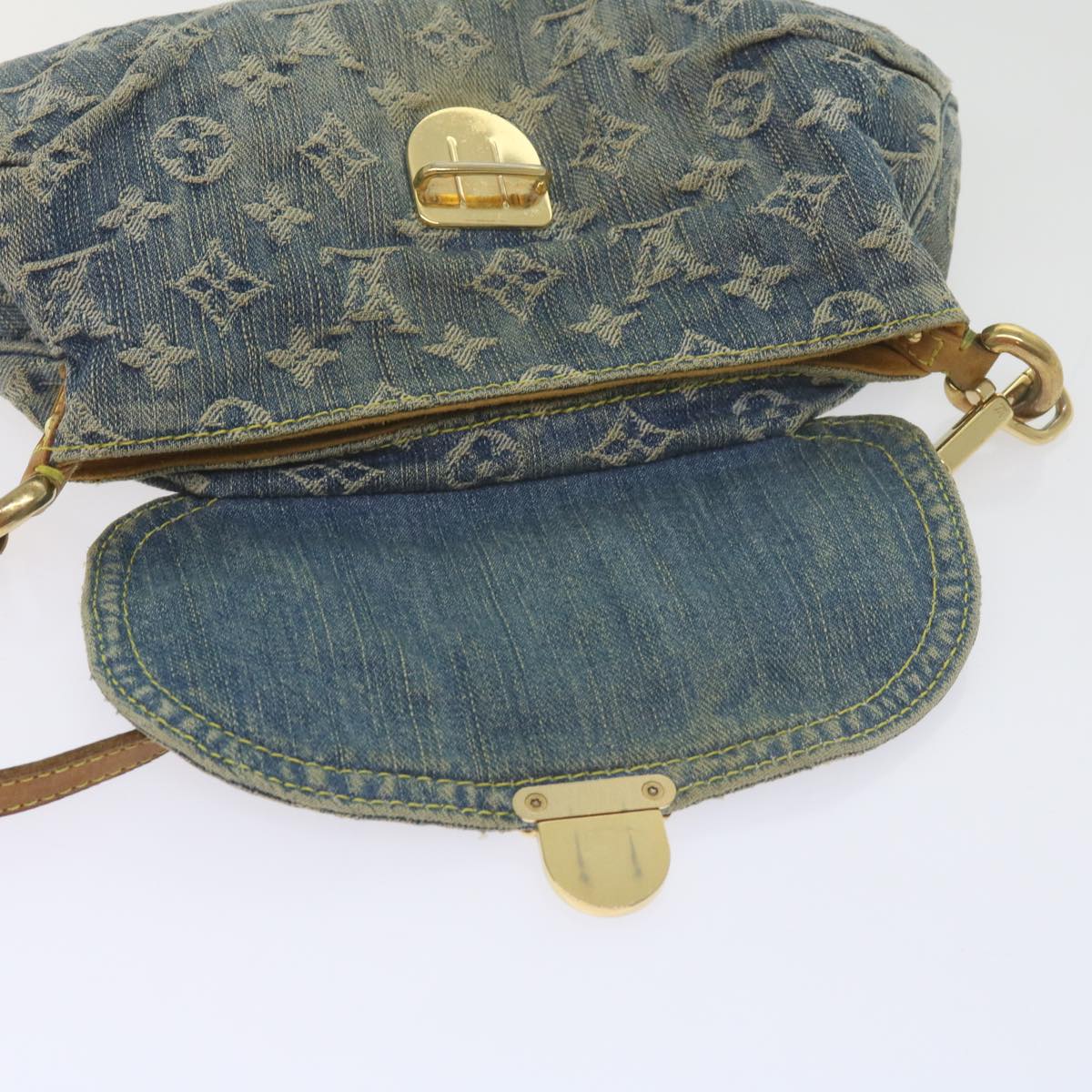 LOUIS VUITTON Monogram Denim Mini Preity Shoulder Bag Blue M95050 Auth 61295