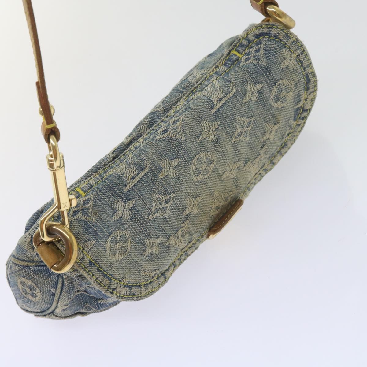 LOUIS VUITTON Monogram Denim Mini Preity Shoulder Bag Blue M95050 Auth 61295