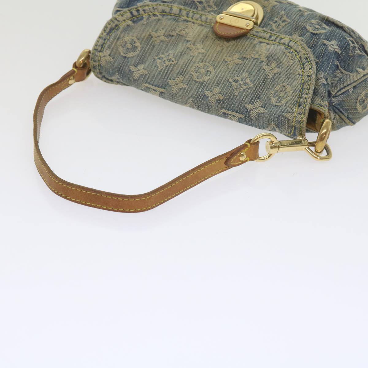 LOUIS VUITTON Monogram Denim Mini Preity Shoulder Bag Blue M95050 Auth 61295