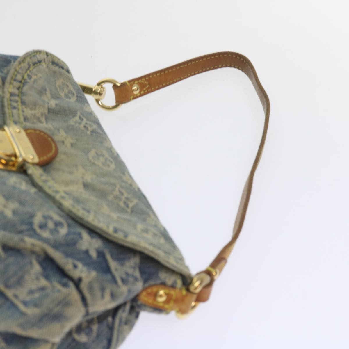 LOUIS VUITTON Monogram Denim Mini Preity Shoulder Bag Blue M95050 Auth 61295