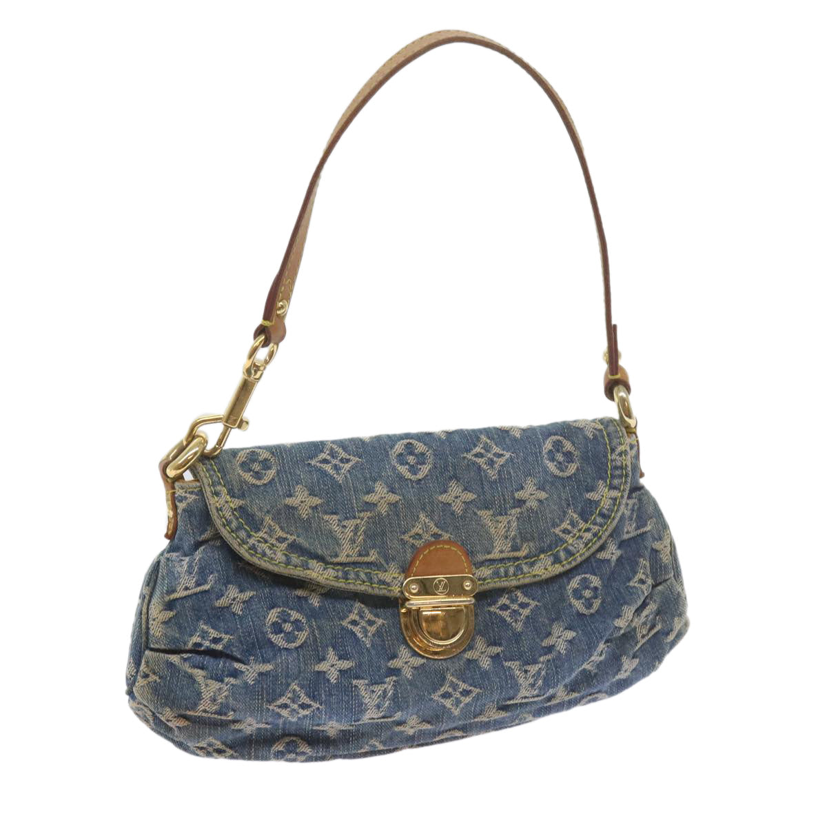 LOUIS VUITTON Monogram Denim Mini Preity Shoulder Bag Blue M95050 Auth 61296