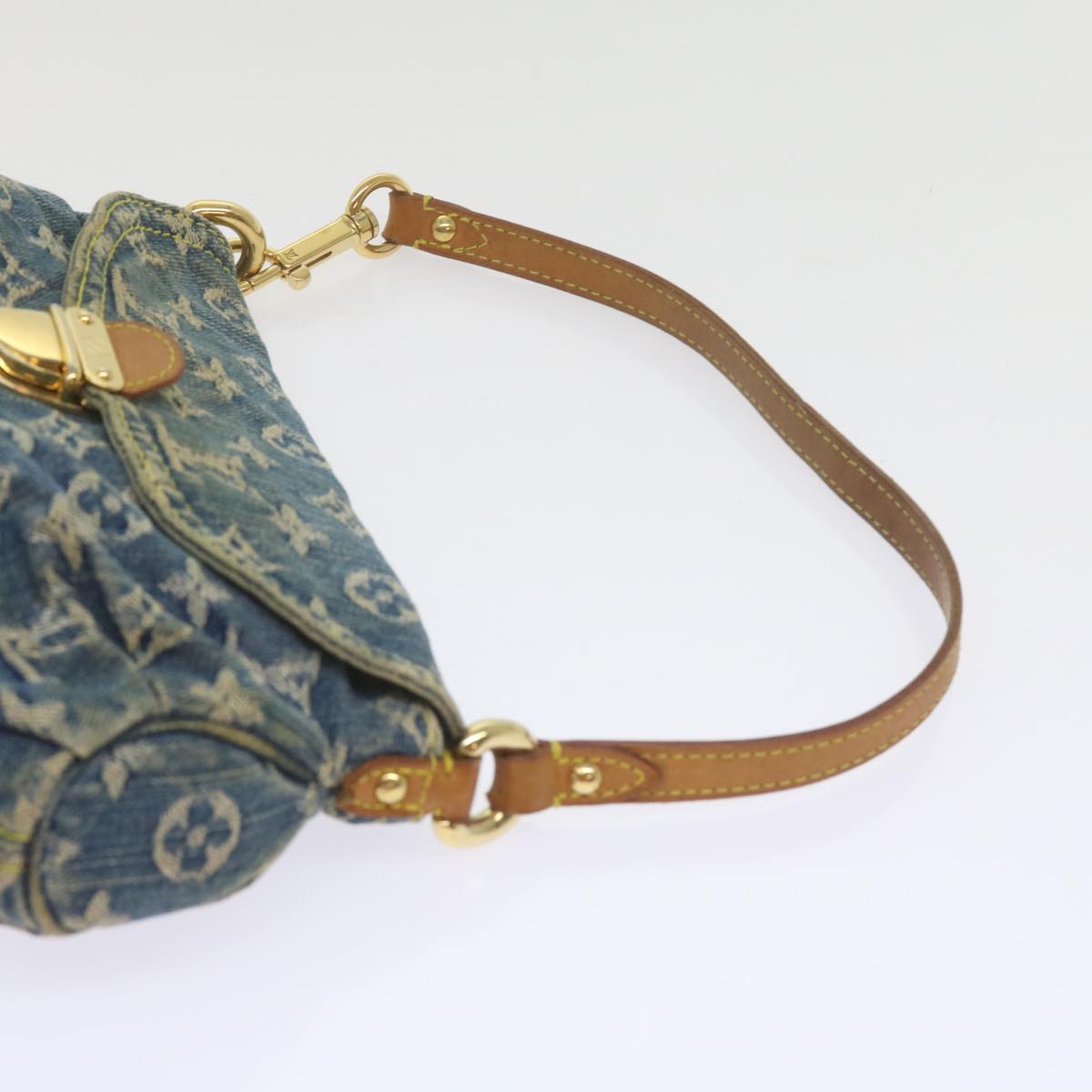 LOUIS VUITTON Monogram Denim Mini Preity Shoulder Bag Blue M95050 Auth 61296