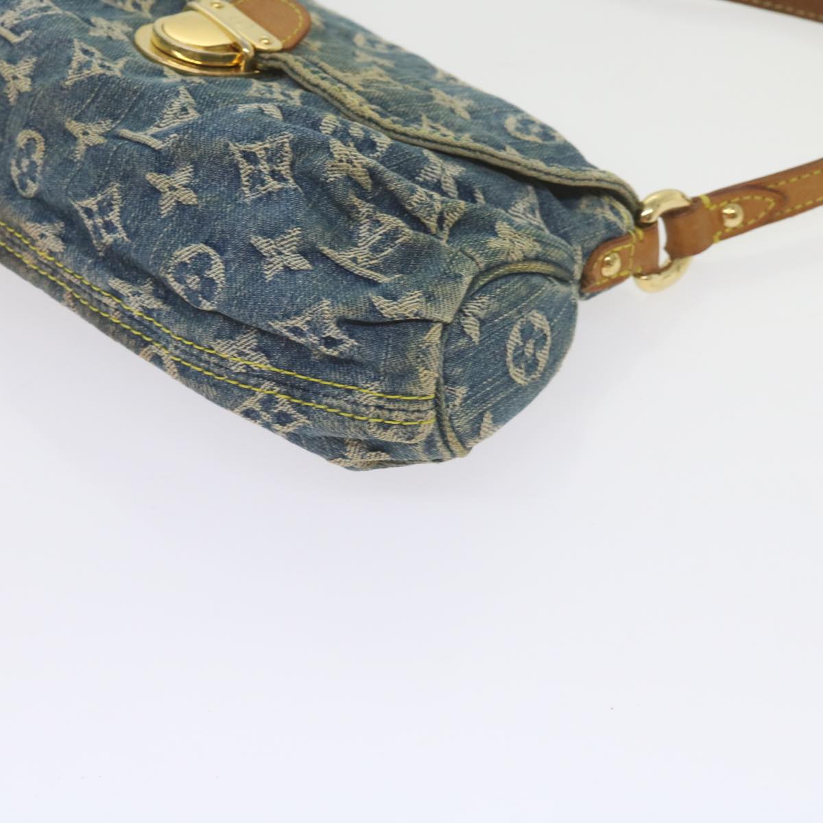 LOUIS VUITTON Monogram Denim Mini Preity Shoulder Bag Blue M95050 Auth 61296