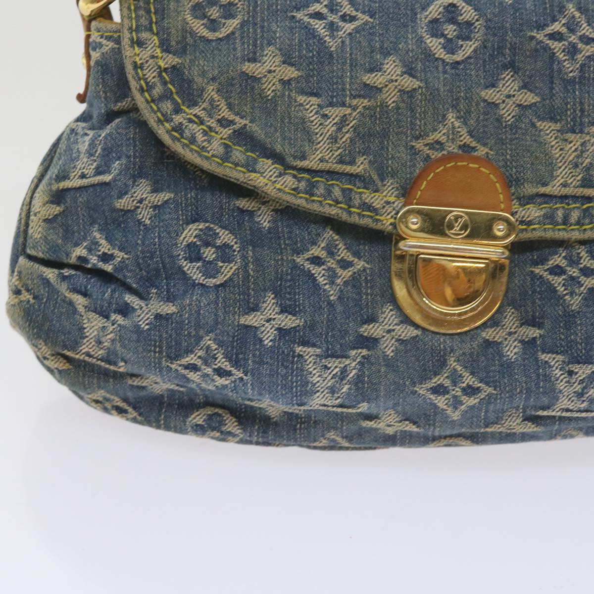 LOUIS VUITTON Monogram Denim Mini Preity Shoulder Bag Blue M95050 Auth 61296 - 0