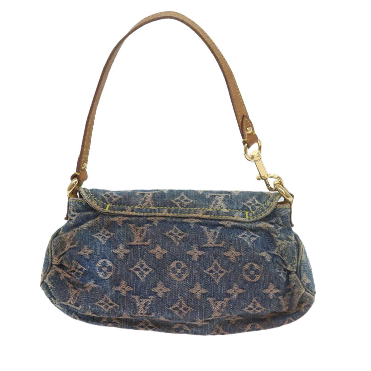 LOUIS VUITTON Monogram Denim Mini Preity Shoulder Bag Blue M95050 Auth 61296