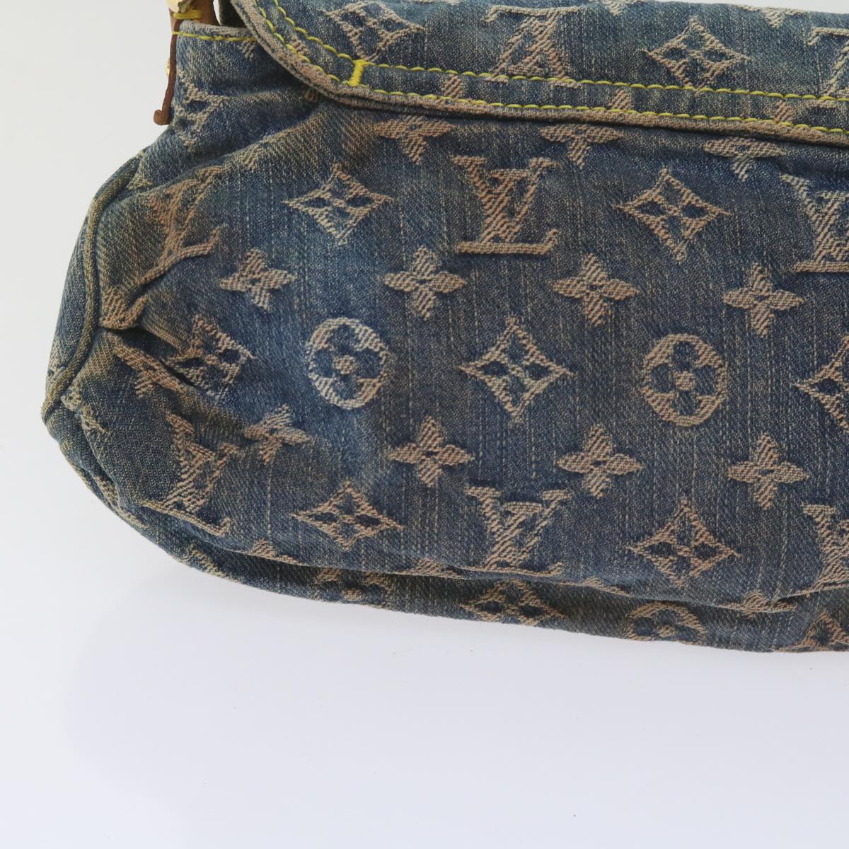 LOUIS VUITTON Monogram Denim Mini Preity Shoulder Bag Blue M95050 Auth 61296