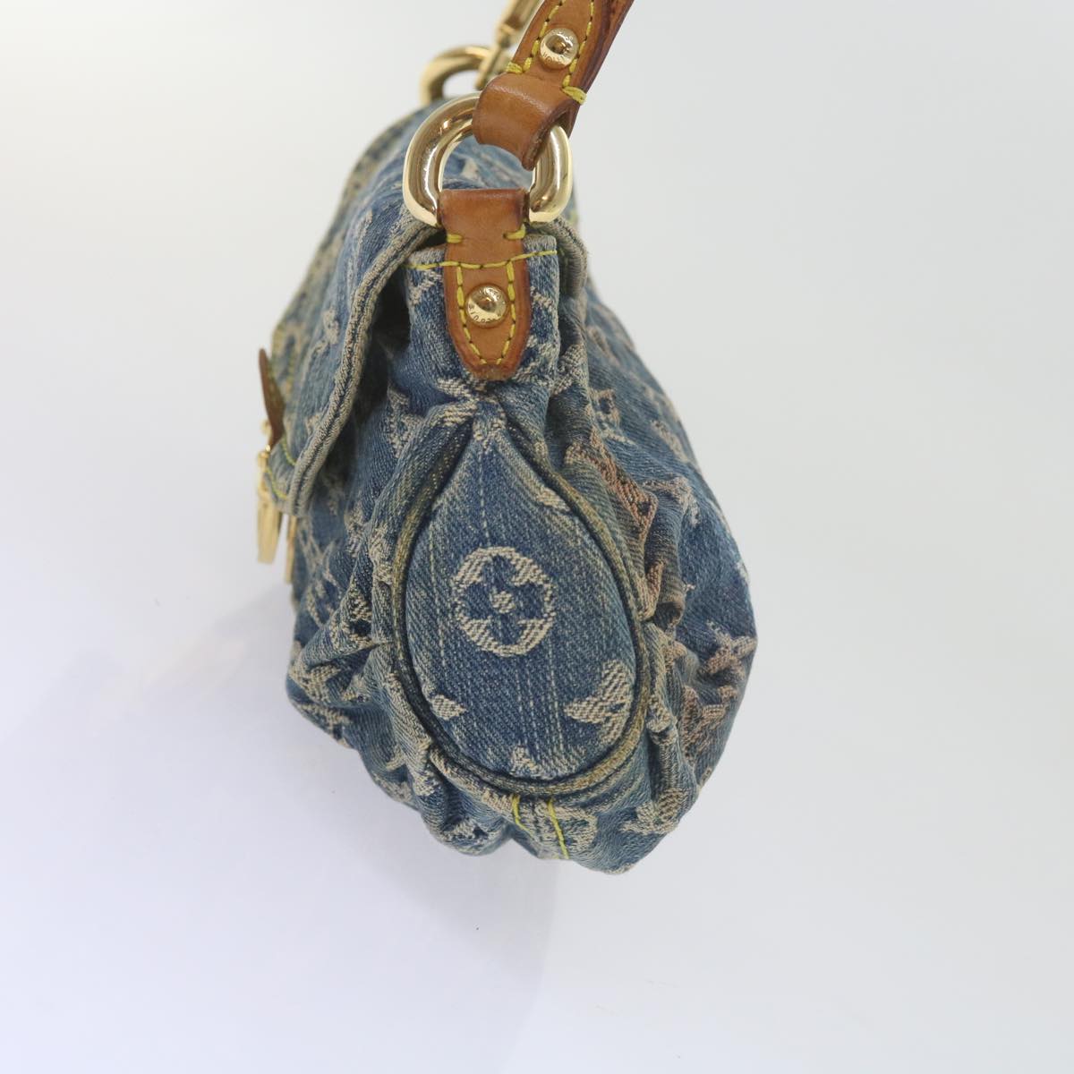 LOUIS VUITTON Monogram Denim Mini Preity Shoulder Bag Blue M95050 Auth 61296