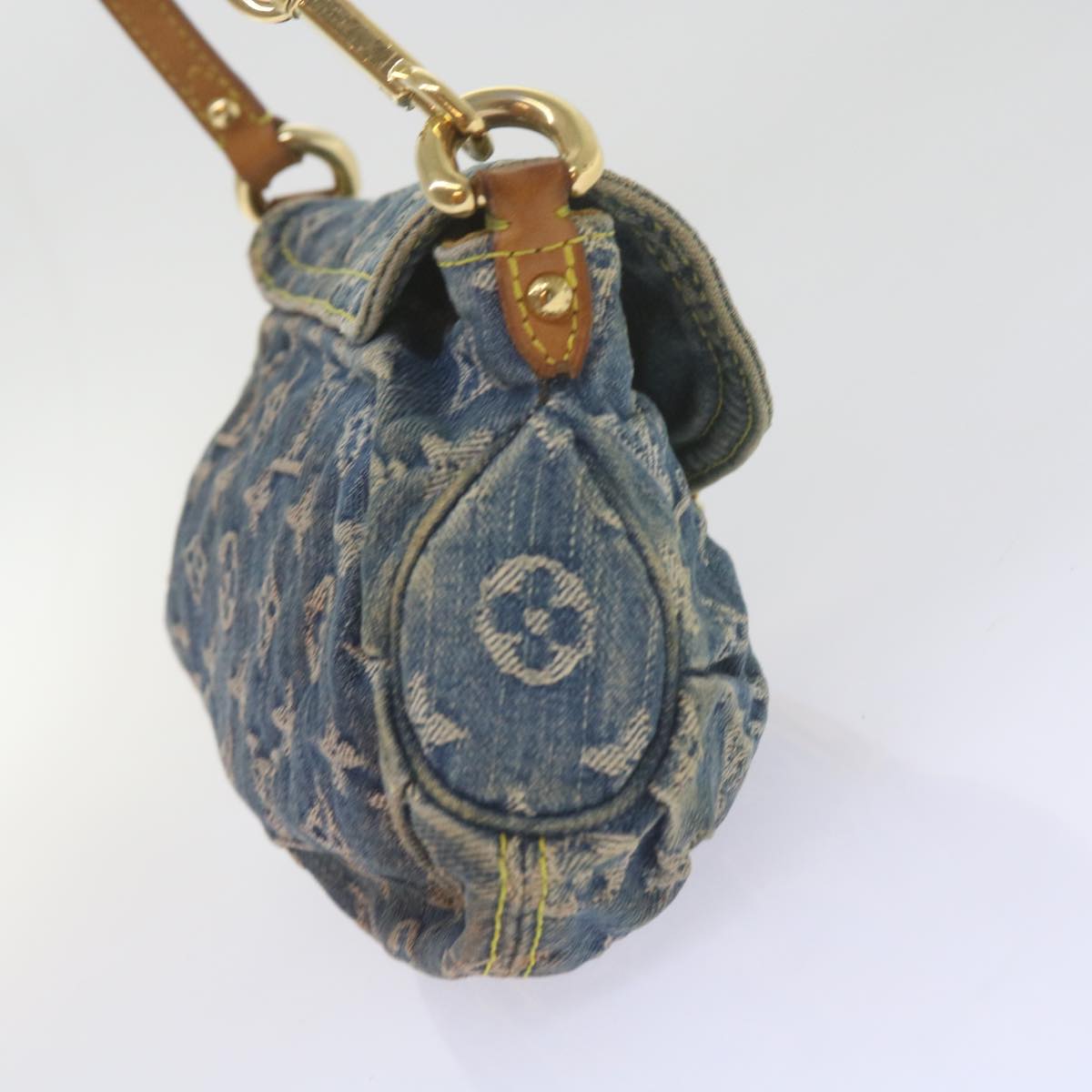 LOUIS VUITTON Monogram Denim Mini Preity Shoulder Bag Blue M95050 Auth 61296