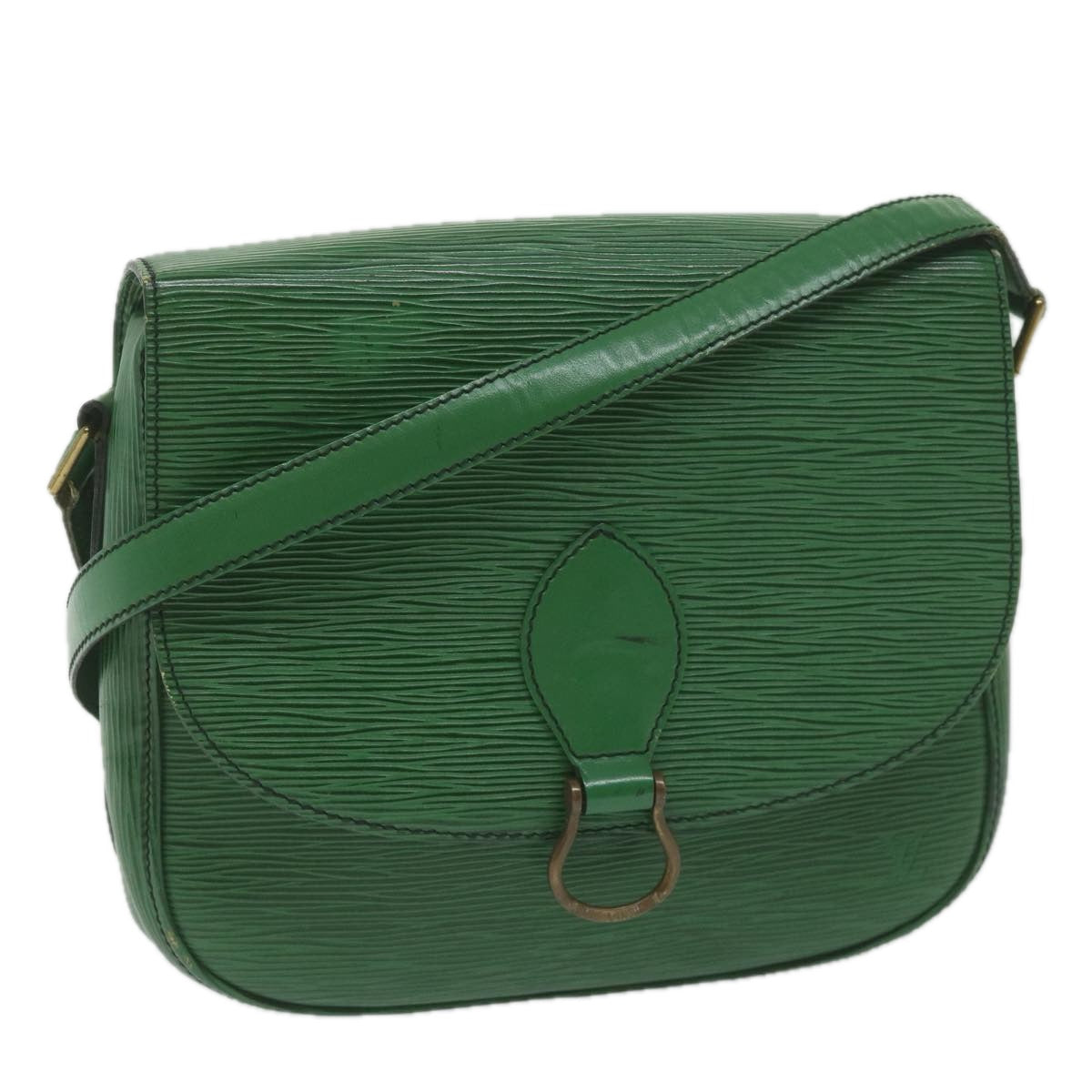 LOUIS VUITTON Epi Saint Cloud GM Shoulder Bag Green M52194 LV Auth 61305