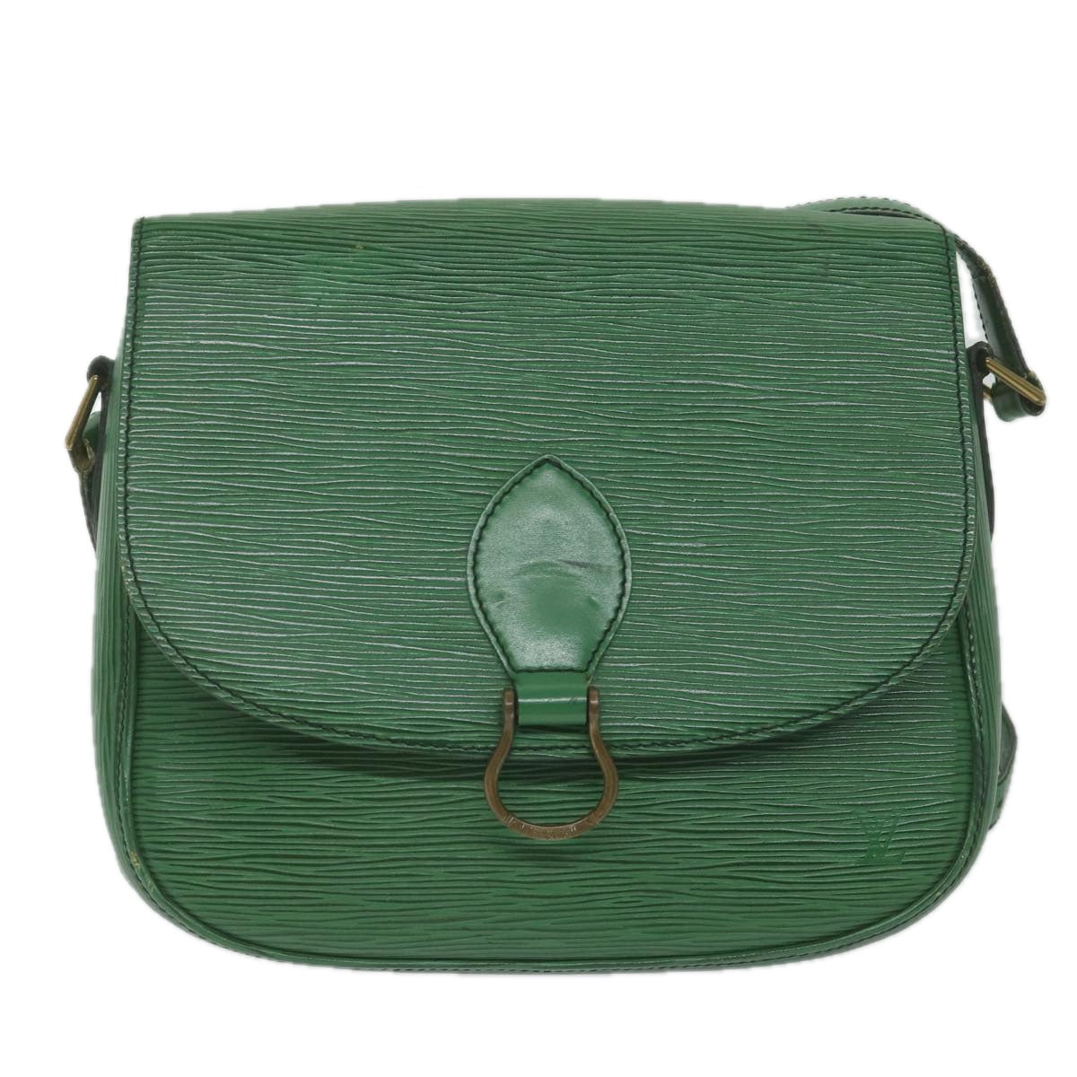 LOUIS VUITTON Epi Saint Cloud GM Shoulder Bag Green M52194 LV Auth 61305