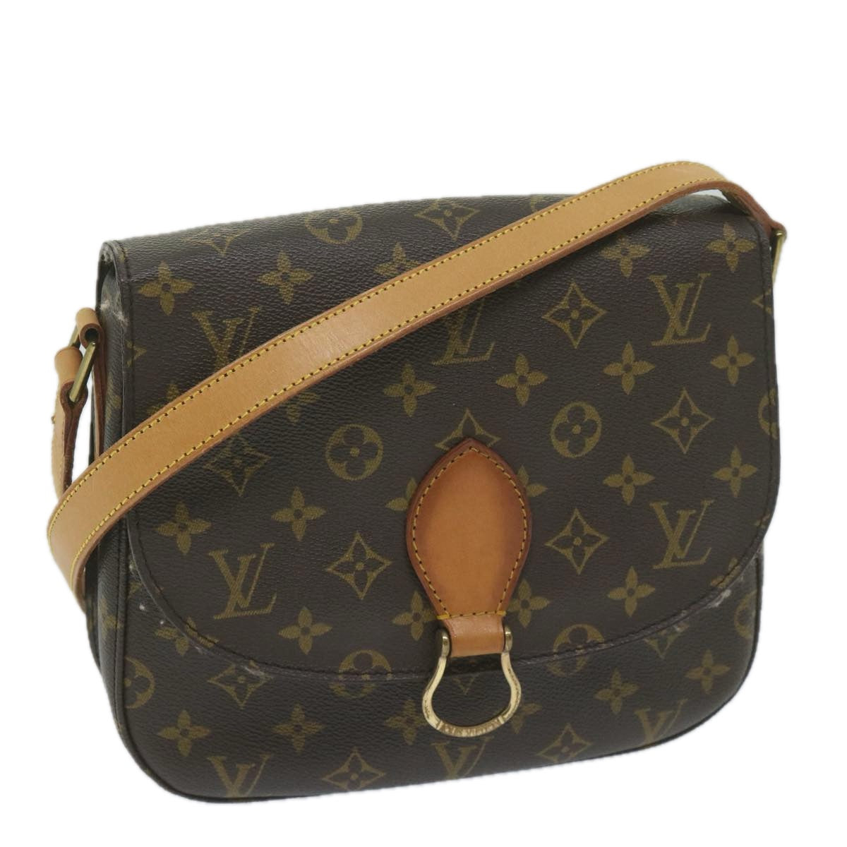 LOUIS VUITTON Monogram Saint Cloud GM Shoulder Bag M51242 LV Auth 61306