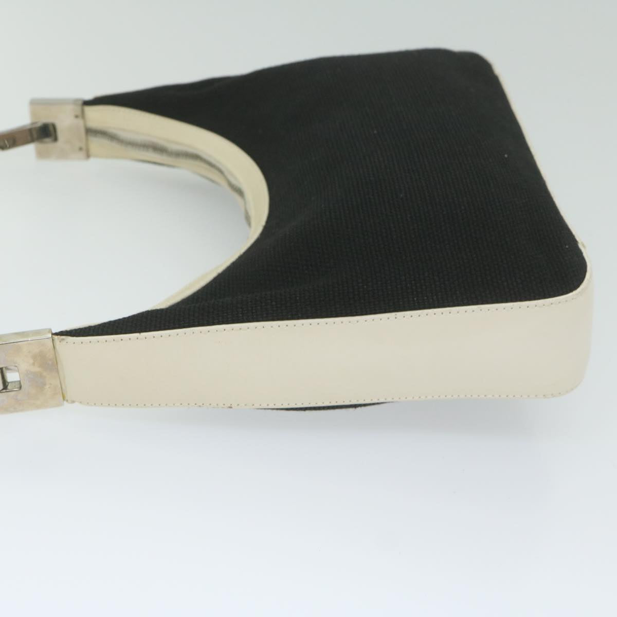 GUCCI Shoulder Bag Canvas White Black 001 3812 Auth 61341