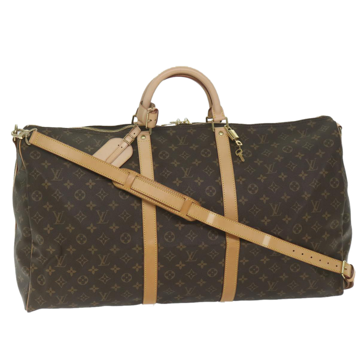 LOUIS VUITTON Monogram Keepall Bandouliere 60 Boston Bag M41412 LV Auth 61371S