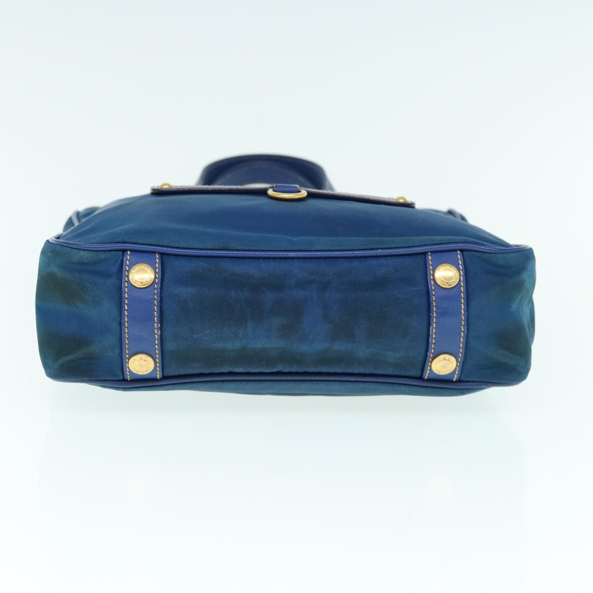 PRADA Hand Bag Nylon 2way Blue Auth 61403