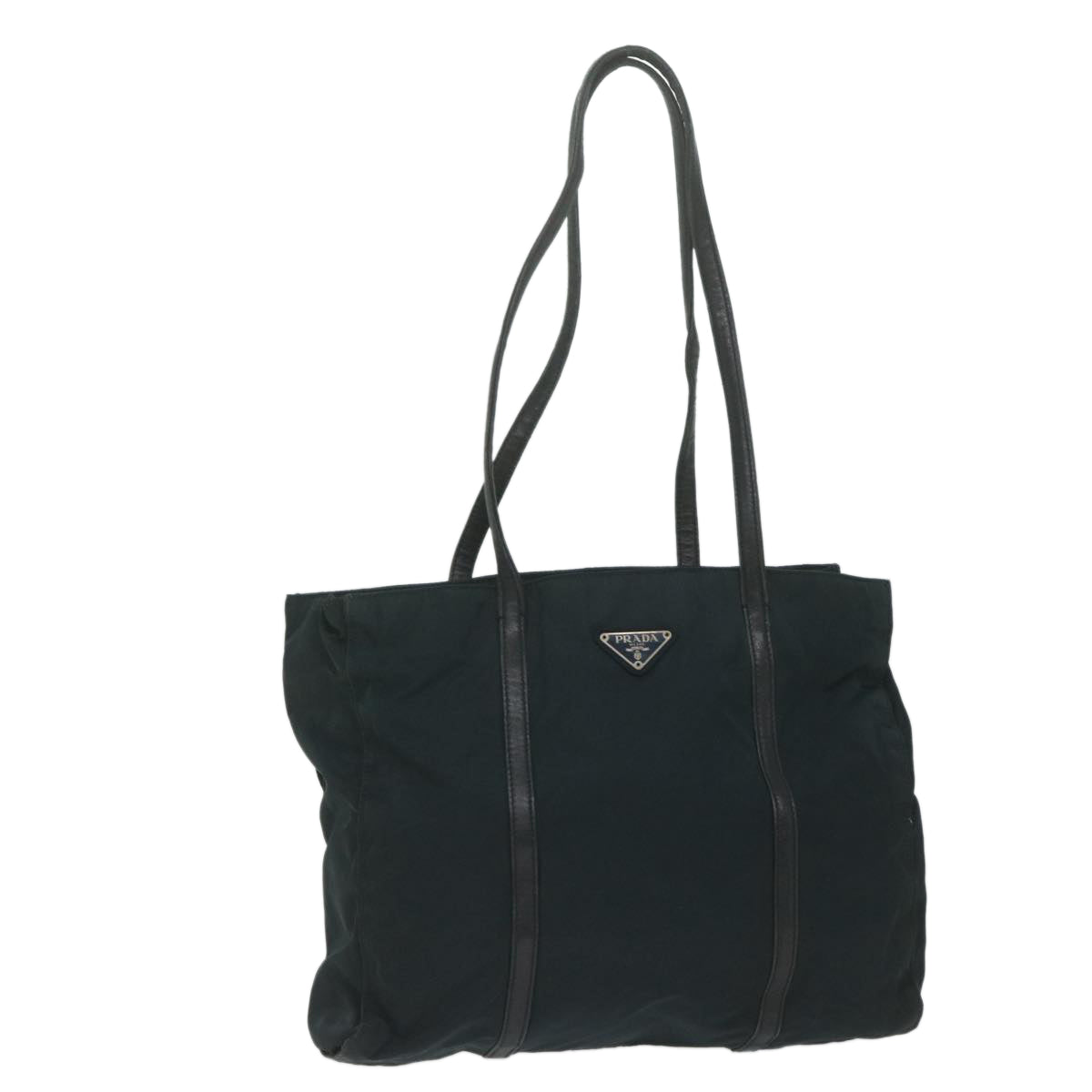 PRADA Tote Bag Nylon Black Auth 61407