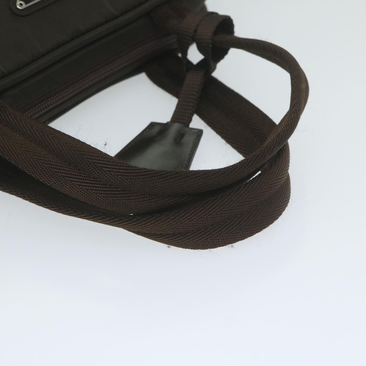 PRADA Hand Bag Nylon Khaki Auth 61415