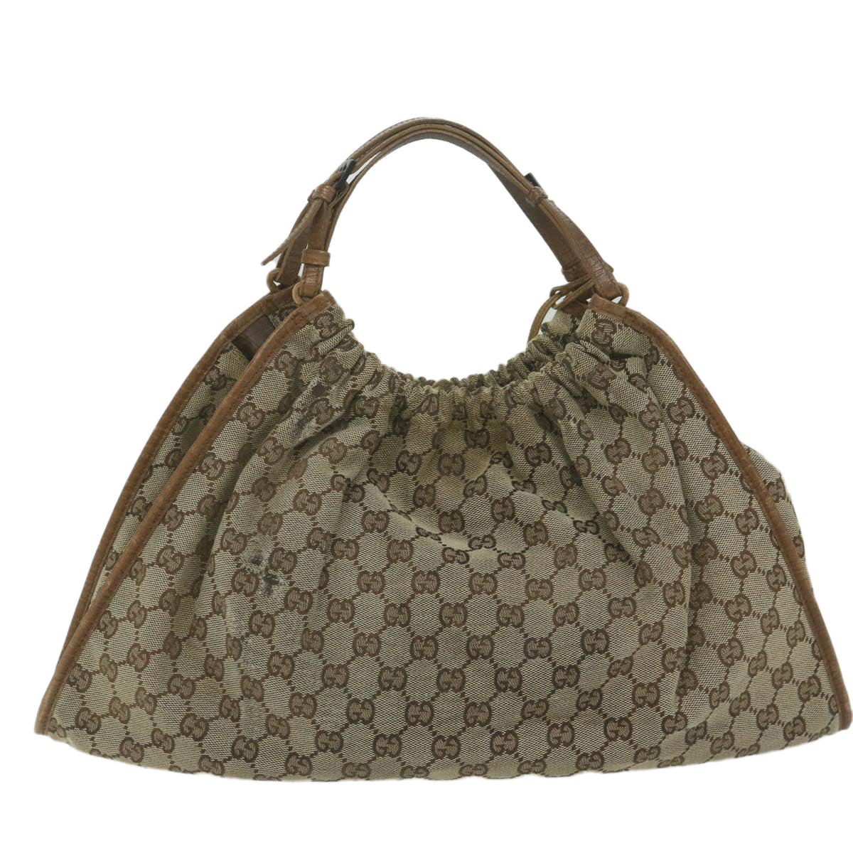 GUCCI GG Canvas Hand Bag Beige 76554 Auth 61426 - 0